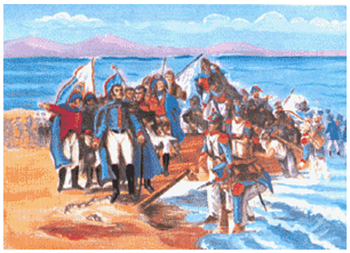 Desembarco de San Martin en Paracas
