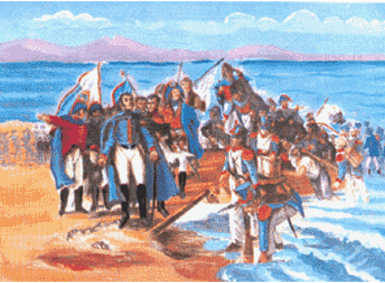 Desembarco de San Martin en Paracas
