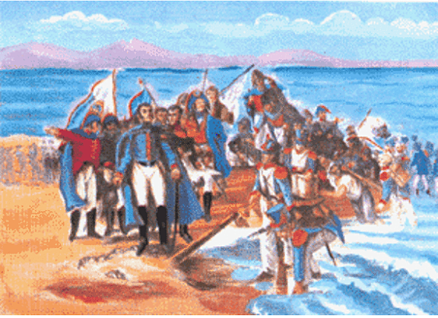 desembarco de san martin de paracas