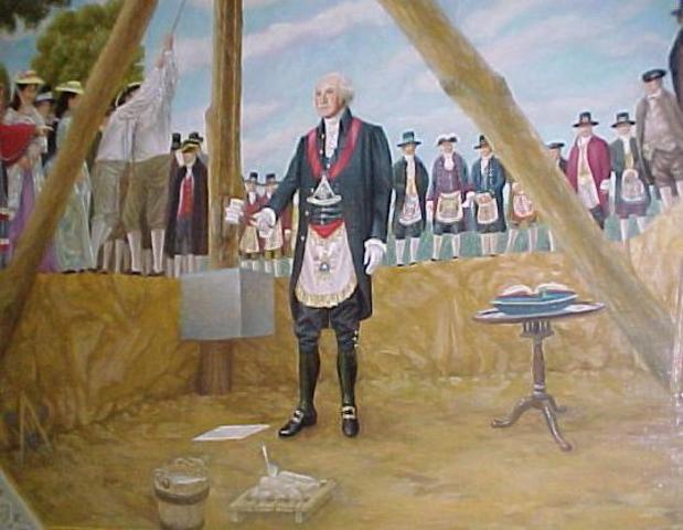 Washington laid the cornerstone of the U.S. Capitol in Washington, D.C.