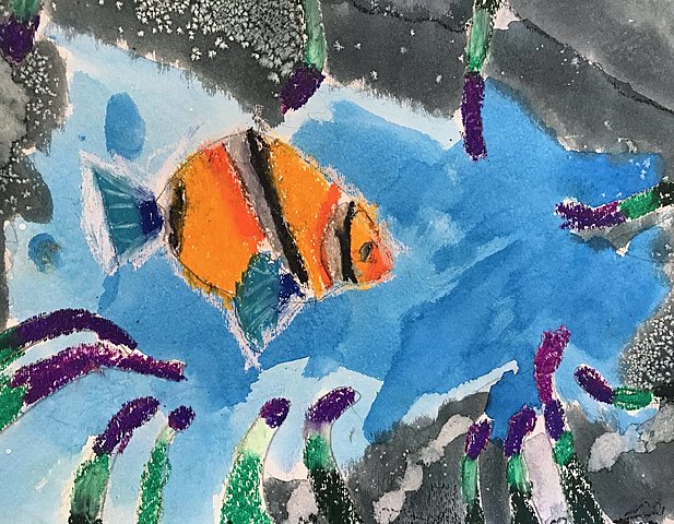 Jacob creates a painting for an art festival hosted by his second grade class. Although he was nervous to show his work in public, his parents and teacher were very supportive. He now asks his parents for an easel so he can paint at home.