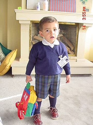 my first day of classes in prescool