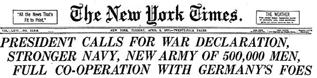 America Enters World War One