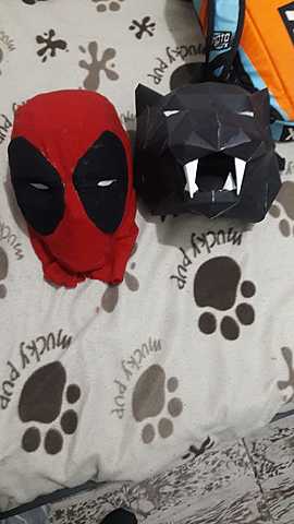 hice mis mascaras para halloween