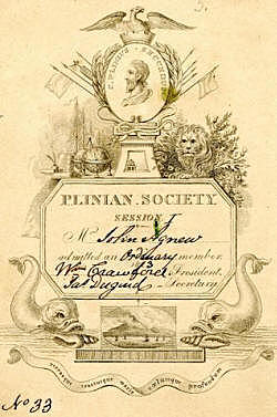 Charles Darwin Joins the Plinian Society