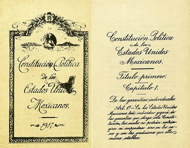 Promulgación de la Constitución de 1917
