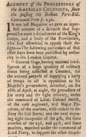 The Battle of Lexington and Concord