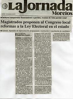 Reforma de la  Ley Electoral