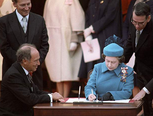 Quebec refuse to sign the constitution