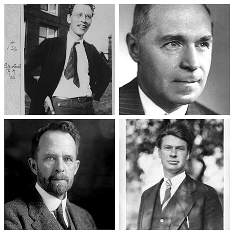 Thomas H. Morgan, Alfred Sturtevant, Hermann Muller, Calvin Bridges
