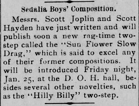 "Sunflower Slow Drag" premiere