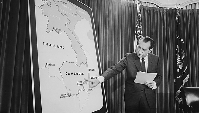 Nixon announces invasion of Cambodia