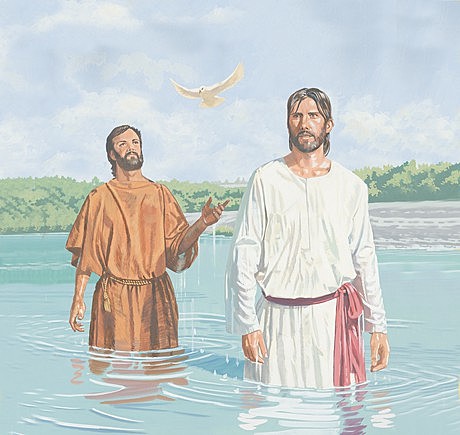 Bautismo de Jesús a manos de Juan el bautista(algún día del año 30 D.C)