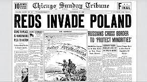 Soviet troops invaded Poland from the East.