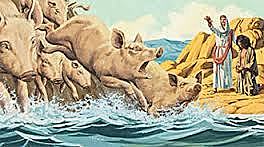 El hijo de Dios expulsa unos Demonios