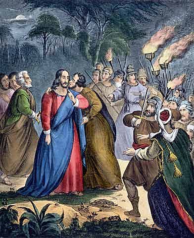 Jesús es traicionado por Judas
