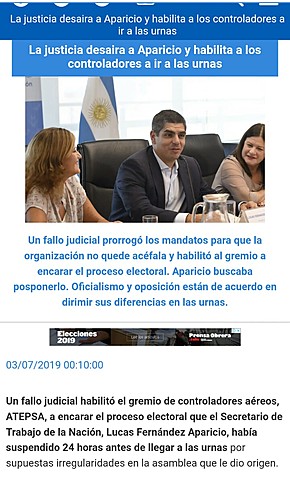 LA JUSTICIA PONE FRENO A LA INTERVENCIÓN