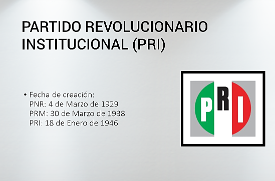 Consolidacion Y Refundacion del Partido Revolucionario Institucional