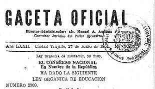 Ley Orgánica de Educación 2909