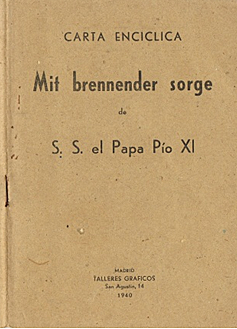 Mit Brennender Sorge PIO XI