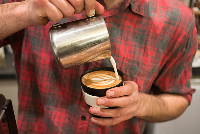 Darryl Block Learns Latte Art