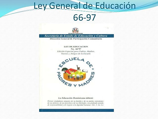 Ley General de Educación 66'97&nbsp;