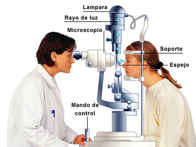 Lampara de Hendidura Combinación de microscopio vincular