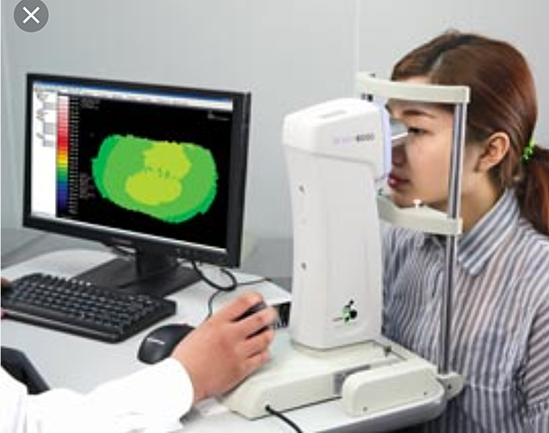 Topografo Corneal Fotografías de las imagenes proyectada