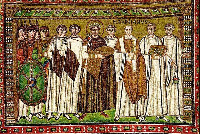 L’empereur Justinien et son cortège, chapelle absidiale, Basilique Saint-Vital, Ravenne
