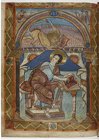 Évangile de Saint-Médard de Soissons: saint Marc, École du palais de Charlemagne