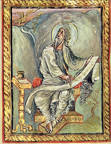 Évangiles d’Ebbon, fol.134v: saint Jean