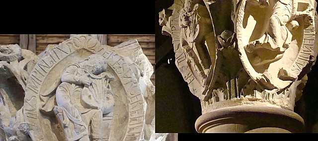 Chapiteau du déambulatoire de l’abbatiale de Cluny