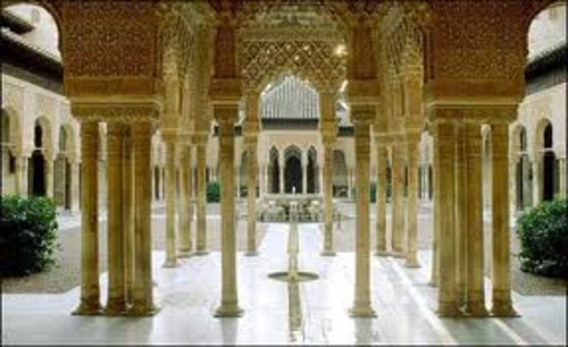 Spain forced the last muslim rulers out of Grandana