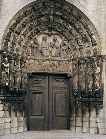 Cathédrale Notre-Dame, SenlisFaçade occidentalePortail du couronnement de la Vierge
