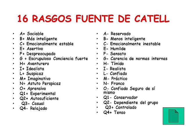 Raymond B, Cattell: Teoria de los rasgos