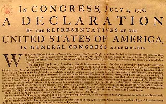 La Declaración de Independencia de los E.E.U.U
