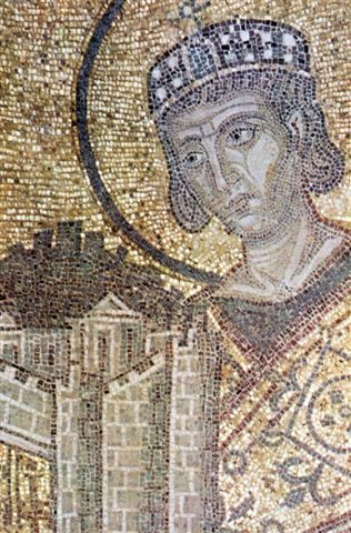 Contantine moves the capital to Byzantium and renames it Constantinople.