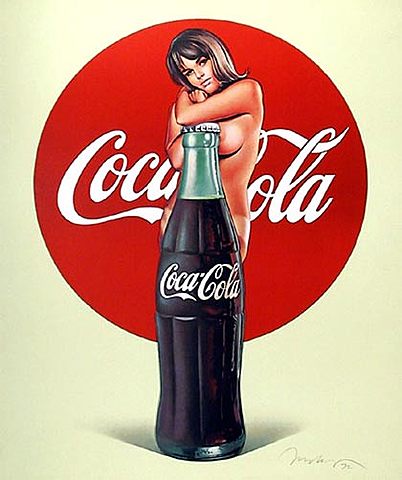 coca-cola en base de la mujer