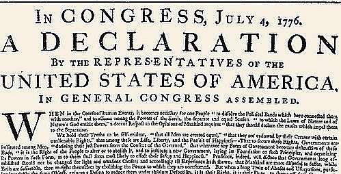 Declaración de Independencia de los Estados Unidos (1776)
