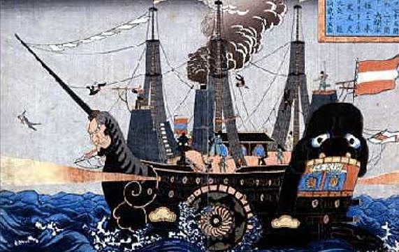 The arrival off Commodore Perry to Japan