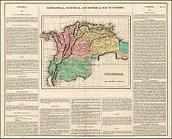 Carta geográfica de los Estados Unidos de Colombia, antigua Nueva Granada.
