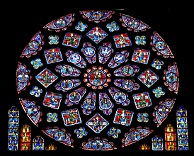 Rosace du transept nord de la cathédrale de Chartres,