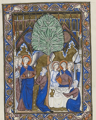 Psautier de saint LouisL’hospitalité d’Abraham