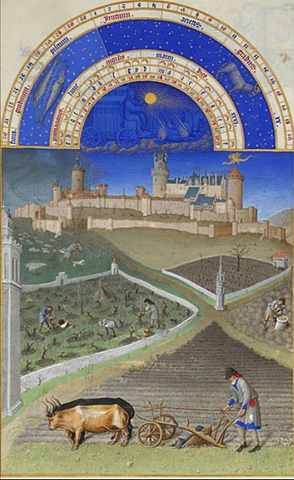 Pol, Jan et Herman de LimbourgTrès riches heures du duc de Berry Le mois de mars