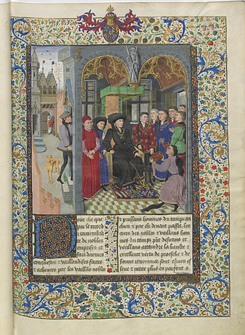 Maîtredel’AlexandredeJeanWauquelinPagededédicacedel’Histoired’Alexandre:JeanWauquelinoffrantsonmanuscritauducPhilippeleBon