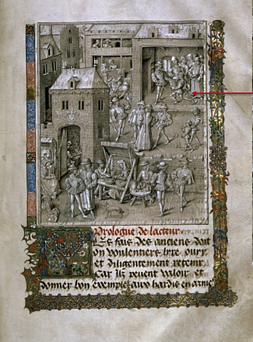 Jean le TavernierConquêtes et chroniques de CharlemagneScène de présentation de l’ouvrage