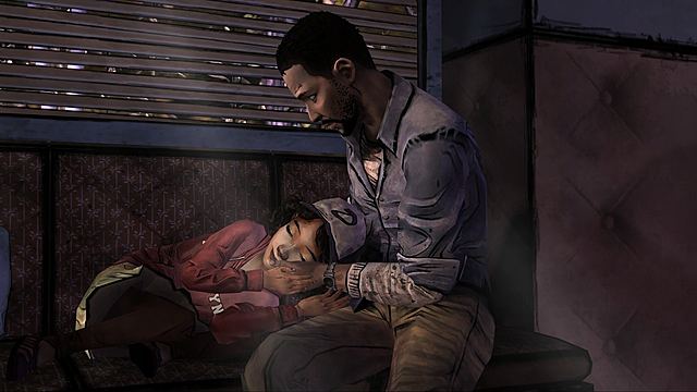 Waking from nightmare.