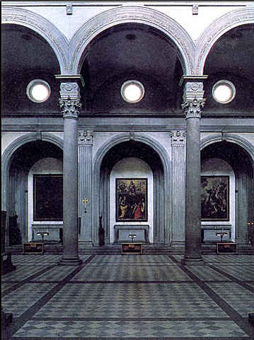 Filippo Brunelleschi Basilique San Lorenzo, nef