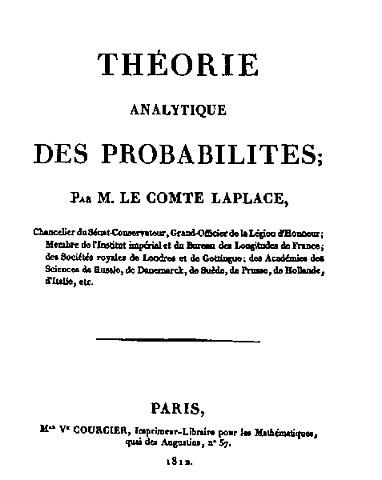LAPLACE, Pierre Simon