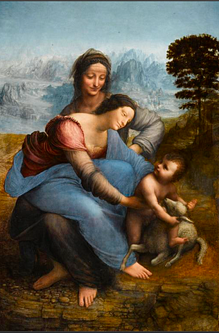 Léonard de Vinci Sainte Anne, la Vierge et l’Enfant